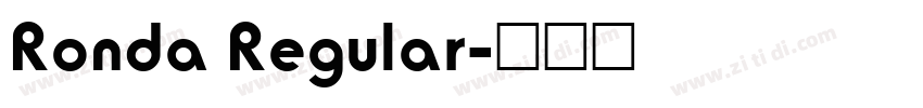 Ronda Regular字体转换